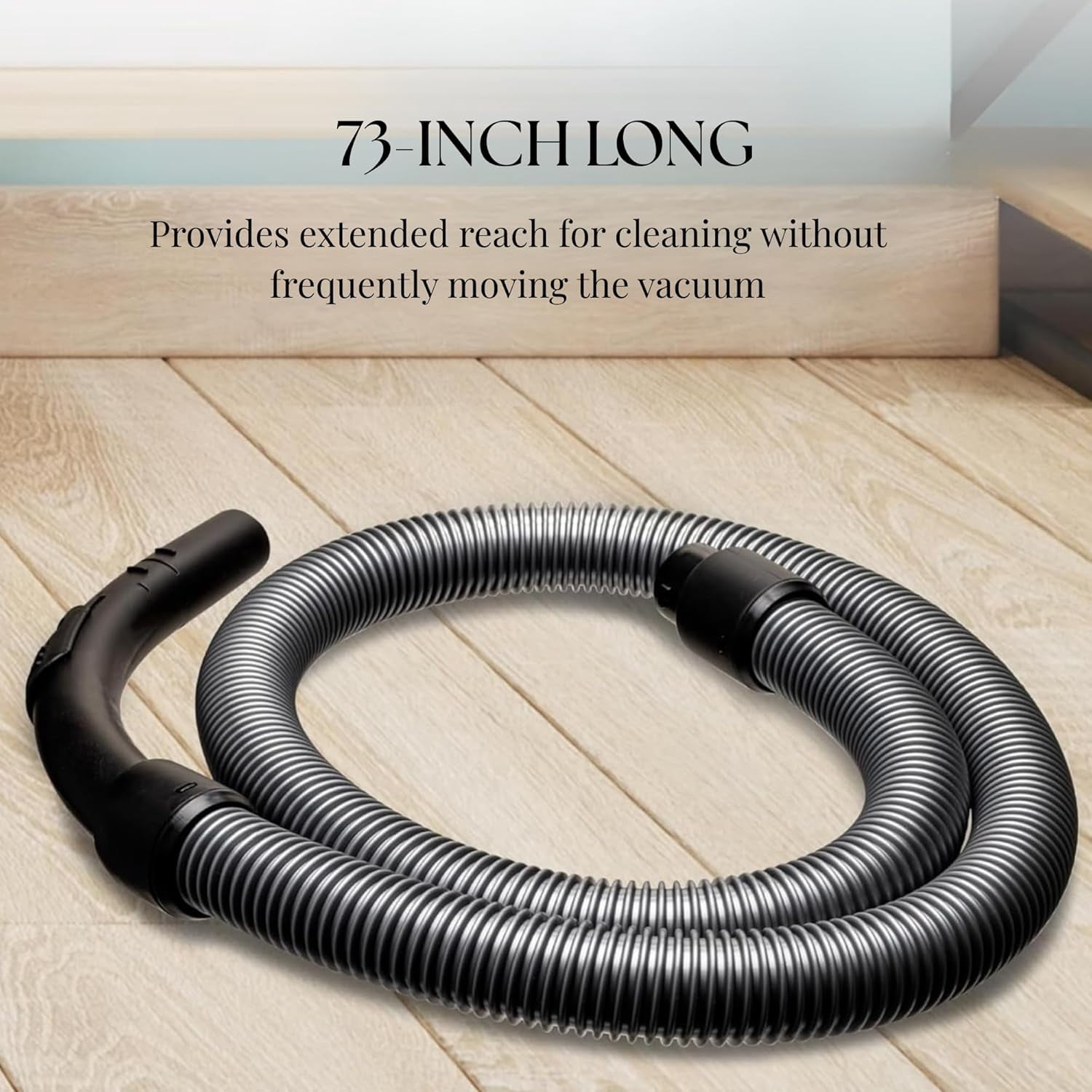 OVENTE Replacement Vacuum Hose for ST2000 and ST2010 Bagless Canister Vacuum Cleaners with Crush-Proof Design, Airflow Control and Easy Maintenance, Black ACPST2021