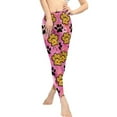 thumbnail image 2 of DISNIMO Dog Paw Printed High Waisted Workout Leggings for Women, Soft Workout Yoga Pants Tummy Control Yoga Pants Leggings for Sports, Pink, S, 2 of 6