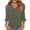 Army Green, variant on Staron Summer Tops for Women Casual V Neck Quarter Sleeve Blouse Vacation Travel Fashion Loose Comfy Basic Tee Shirt, Army Green M