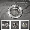 thumbnail image 5 of 32 Inch Double Bowl Kitchen Sink, Drop In Stainless Steel Sink, Undermount Dual Basin Workstation Sink, Rustproof & Noise Reduction Kitchen Sink Black, 5 of 9