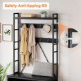 thumbnail image 4 of Farmhouse Hall Tree with Bench and Coat Rack, 17 Hooks + 3 Shoe Storage, Entryway Furniture for Small Space, Rustic Entryway Organizer for Mudroom, Hallway, Bedroom, 4 of 8