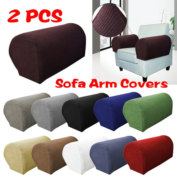 Stretch 2 Piece Furniture Armrest, Arm Covers For Leather Chairs
