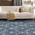 thumbnail image 3 of GlowSol 8' x 10' Large Vintage Medallion Area Rugs Washable Floral Rug Soft Low Pile Non-Slip Area Rugs for Living Room Bedroom, Blue, 3 of 6