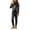 Black, variant on Otqutp Girls Mock Neck Zipper Jumpsuit Shiny Metallic Long Sleeve One Piece Bodysuit Fall Halloween Holiday Party Dress Up Clothing