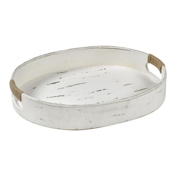 Elk Home Waterfront Modern Farmhouse MDF Tray in White Finish