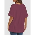 thumbnail image 3 of Women's Oversized T Shirts Short Sleeve Crewneck Summer Tops Casual Loose Basic Tee Shirts Trendy Clothes, 3 of 4