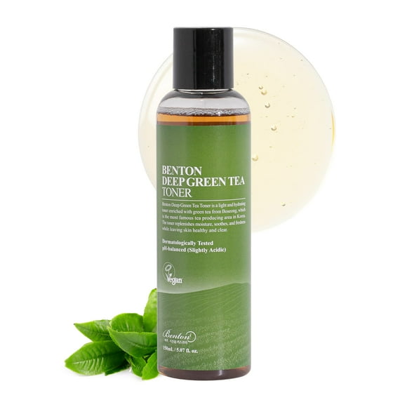 Benton Deep Green Tea Toner 150Ml (5.07 Fl.Oz) - Green Tea Toner For Face | Toner For Sensitive Skin | Korean Toner For Face | Toner For Oily Skin