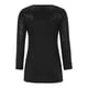 thumbnail image 2 of Gibobby Vestidos fiesta Camiseta mujer con dobladillo y cuello en V plisado con presión en la cintura y con cuentas para mujer（Negro， L), 2 of 5
