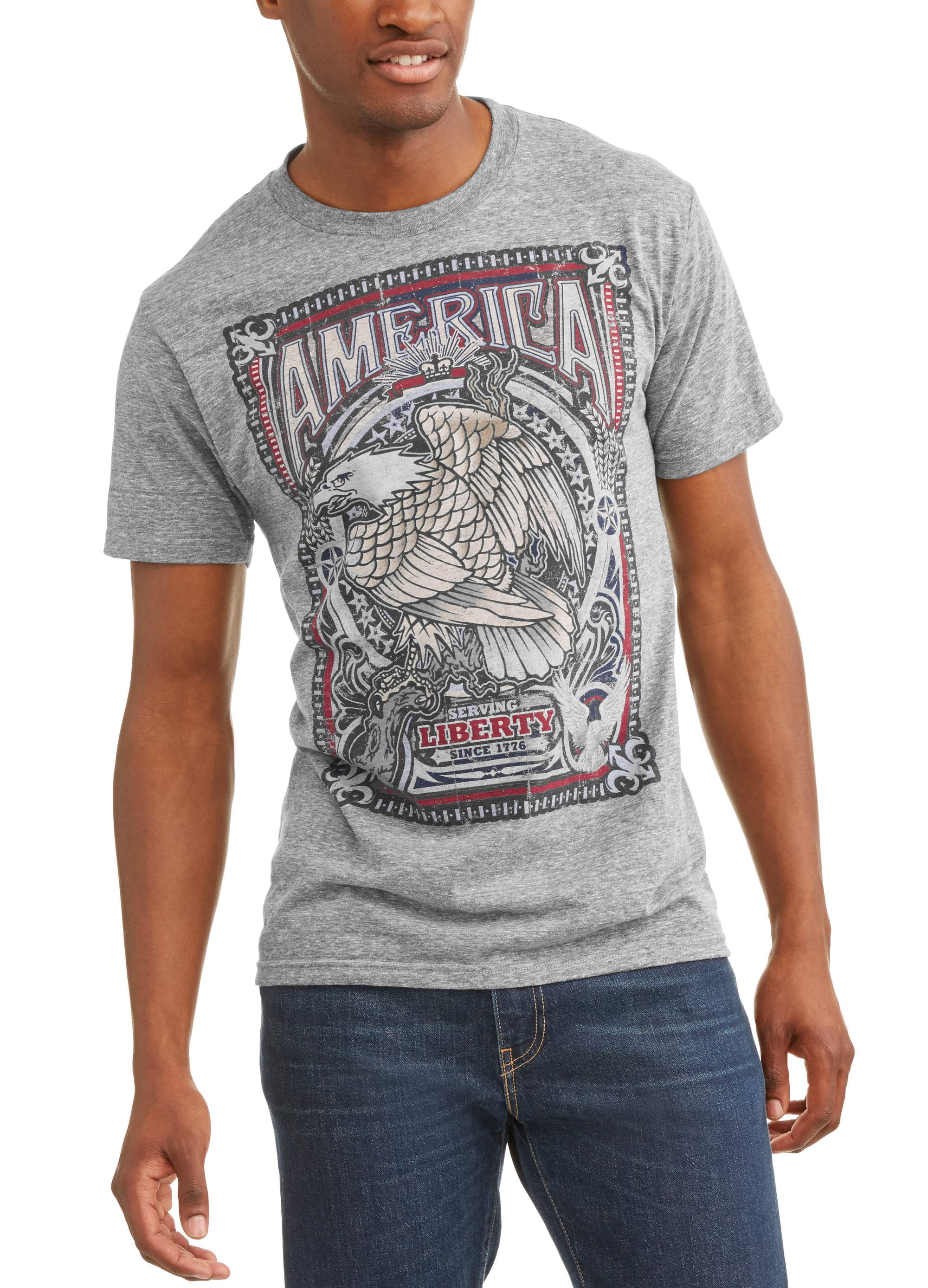 Big Men's America Eagle Graphic T-shirt, 2XL - Walmart.com