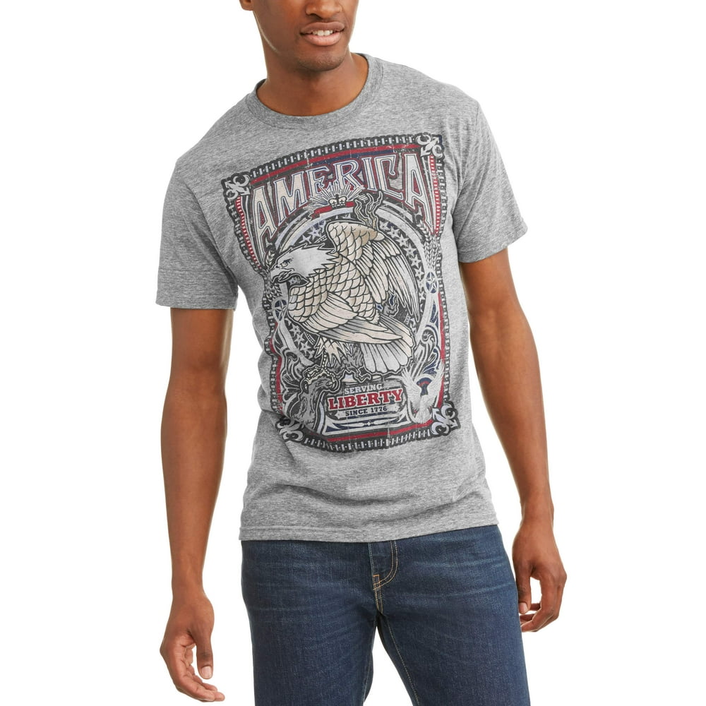 Americana - Big Men's America Eagle Graphic T-shirt, 2XL - Walmart.com ...