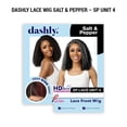 thumbnail image 4 of Ebo Dashly Synthetic Lace Front Wig Salt & Pepper SP Lace Unit 4 Tight Crimp Curl 13” ( HL1B/280 ), 4 of 6