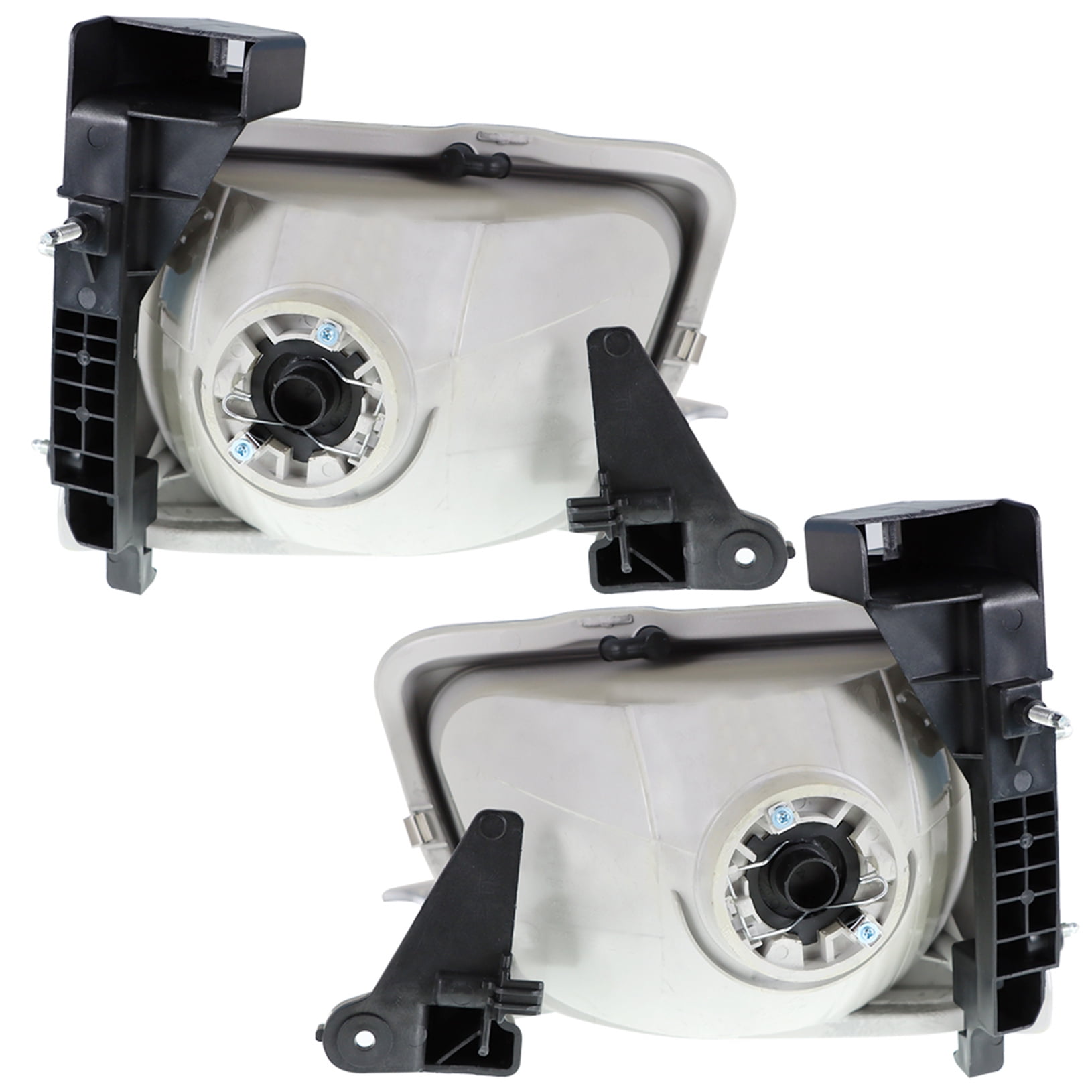 Pair Of Halogen Headlights For 2001-2004 Toyota Tacoma - Left & Right Headlamp Assemblies, Chrome Housing, DOT Certified