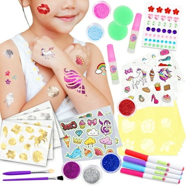 B Me Body Glitter Tattoo Art & Craft Kit (150 Pieces)