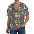 thumbnail image 3 of Xecao offers the Daisies Flowers for Men's Casual Short-sleeved Shirt, a button-up collared shirt with a pocket, perfect for beach vacations and yacht travel in the X-Large size., 3 of 7