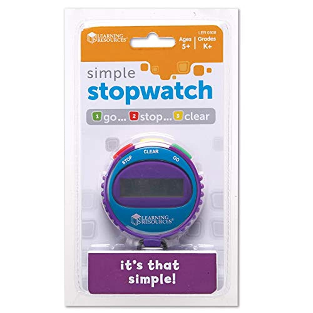 Timed Math Exercises Elapsed Time Tracking Supports Science Investigations Learning Resources Simple 3 Button Stopwatch Ages 5+ 