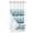 Navy Blue Turquoise, variant on No Hook Shower Curtain, Geometric Blue Ombre Standard Shower Curtain with Snap in Liner, Modern Gradient White Ocean Striped Waterproof Washable Fabric Bathroom Curtains Sets, 72"W x 72"L