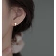 thumbnail image 2 of Solid 925 Sterling Silver Star Hoop Earrings for Women Teens Star Huggie Earrings Cartilage Hoops, 2 of 13