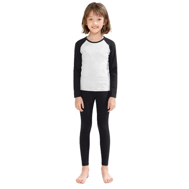 LIJCC Girls' Autumn Clothes And Long Trousers Set For Developing Girls Thermal Underwear For Teenagers Pure Cotton Sweaters