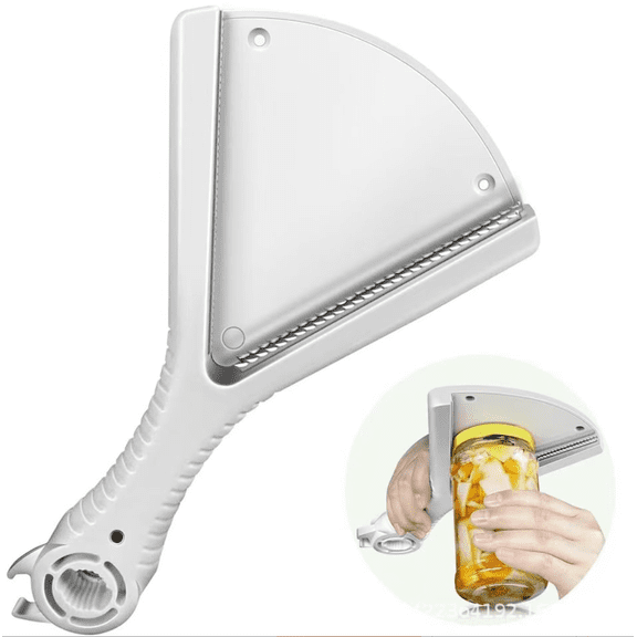 Jar Opener Under Cabinet, Multi Function Easy Grip Jar Opener, One Handed Jar & Bottle Opener - Removes Tight Jar Lid for Seniors with Arthritis - Essential Kitchen Gadgets for Home Assistance