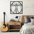thumbnail image 2 of LaModaHome Exclusive Vitruvian Man Metal Wall Art – Durable & Artistic Metal Wall Art for Home and Office Decor, Perfect for Any Interior Design Aesthetic, 2 of 5