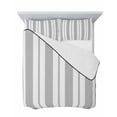 thumbnail image 7 of Quilts Twin-XL Size Bedding Set, Grey Striped Lightweight Quilted Comforter, Blue Geometric Line Stripes Farmhouse Soft Reversible Bedspread Coverlet with Pillow Covers for All Season, 68" x 98", 7 of 7