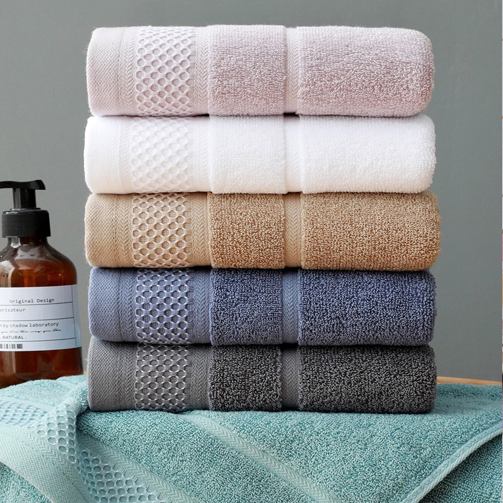 Under $5 Clearance! Bath Towel, InsCrazy 100% Cotton Towel, Thick and Soft, Quick Dry, Highly Absorbent Household Towel for Bathroom, Sport, Wash Face, Large Gift Hand Towel