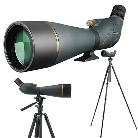 BOSMA 25-75x100 Nitrogen-Filled Spotting Scope with Fotopro X-Go Max E 2 Carbon Fiber Tripod & MH-6A Pan-Tilt Video Head Golden Hawk Pro Bundle
