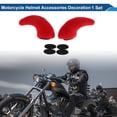 thumbnail image 2 of Accesorios para Casco de Motocicleta Decoración Cuernos Demonios Rojos sin Negro para Cascos de Motocicleta Bicicleta Esquí Stickers de Piel Sintética 1 Juego, 2 of 6