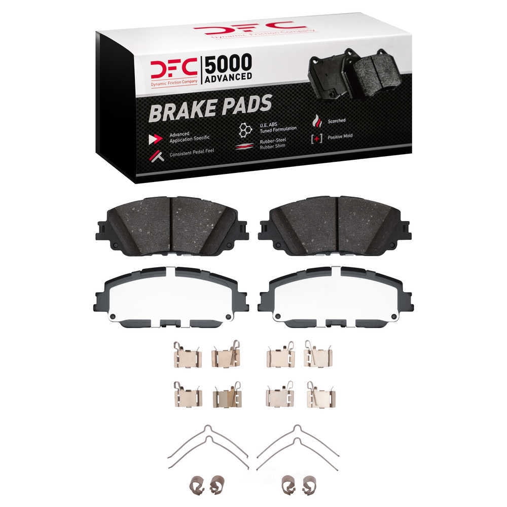 Dynamic Friction Company 1551-2076-01 DFC 5000 Advanced Brake Pads - Ceramic and Hardware Kit - OE