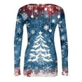 thumbnail image 5 of Womens Christmas Ribbed Knit Tunic Tops Long Sleeve Shirts for Women Slim Fit Ladies Casual Pullover Tops, 5 of 6
