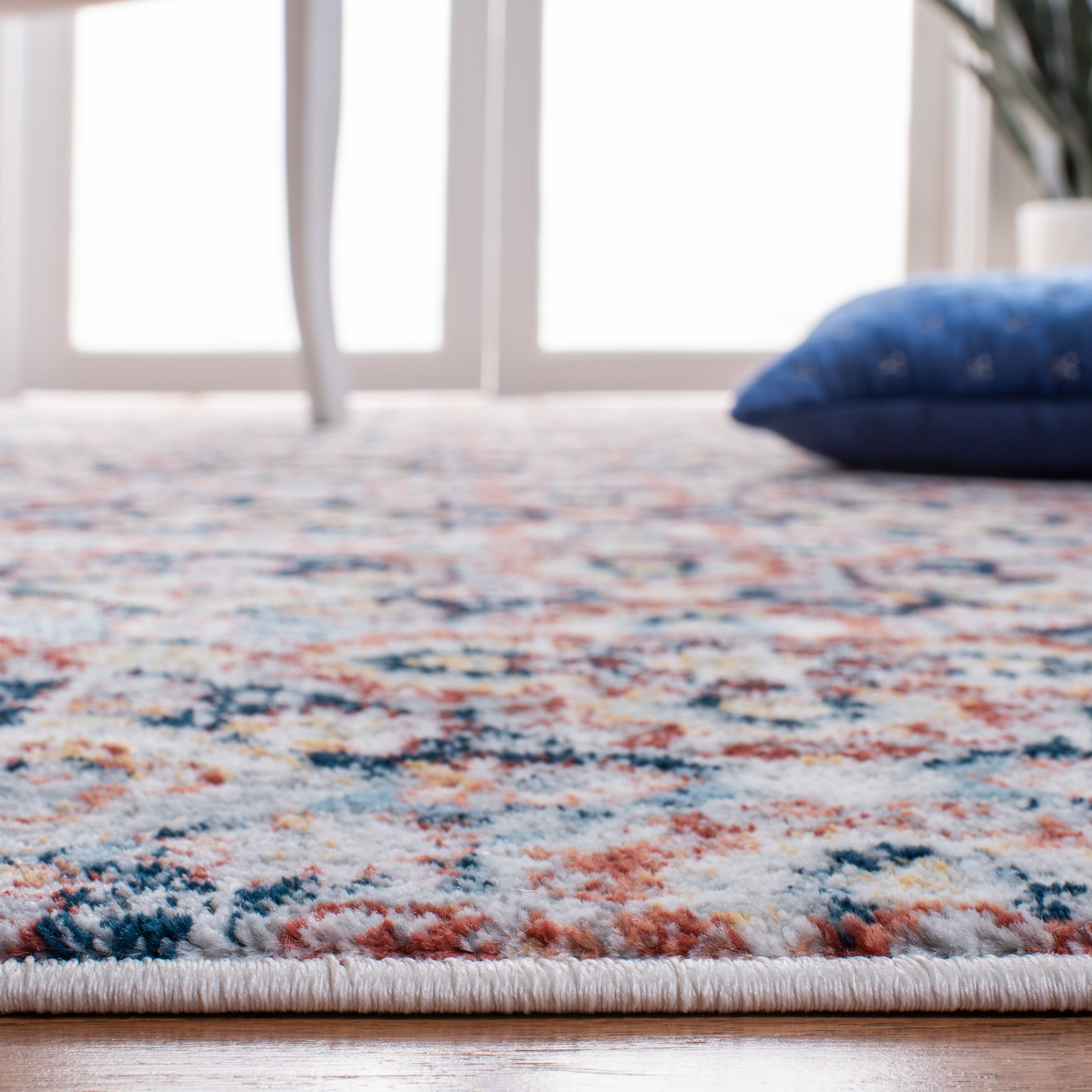 Safavieh Lagoon Cohen Geometric Area Rug, Brown/Navy, 4'5" x 6'5"