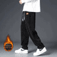 thumbnail image 5 of Pantalones rectos de pana para hombre, holgados, ajustados, informales, para otoño e invierno, con estampado de letras a la moda, de tela de poliéster, 5 of 5