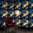 thumbnail image 2 of Boho Peel and Stick Wallpaper Mystical Celestial Sky Radiant Crescent Moons 23.6in x 9.8ft Self Adhesive Removable Wall Paper Renter Friendly Wall Covering for Kids Room Bedroom Nursery Cabinet, 2 of 8