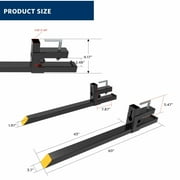RVNI Tractor Attachment 4000lbs 60 Tractor Clamp On Pallet Forks For Skid Steer Loader Bucket Fork Universal Heavy Duty