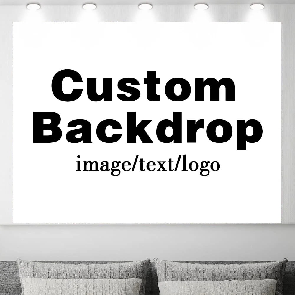 Custom Backdrop 10 x 8 ft ，Personalized Birthday Background, Upload Picture Text Banner for Event Birthday Baby Shower Bridal Shower Party Photography Supplies Decor