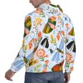 thumbnail image 3 of Bingfone Insects And Flowers Men'S Drawstring Hoodie Long Sleeve Pocket Sweatshirts-Xx-Large, 3 of 9
