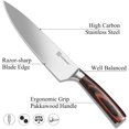 thumbnail image 3 of KEEMAKE Chef Knife Set Kitchen Knives - Professional Japanese Kitchen Knife Set of 5 - Razor Sharp Chopping Cooking Meat Cutting Knife, 3 of 6