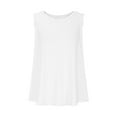 thumbnail image 6 of Women Workout Tops， Athletic Sports Running Tank， Mesh Yoga Training Solid Tops Baseball Tank Tops for Women White S, 6 of 8