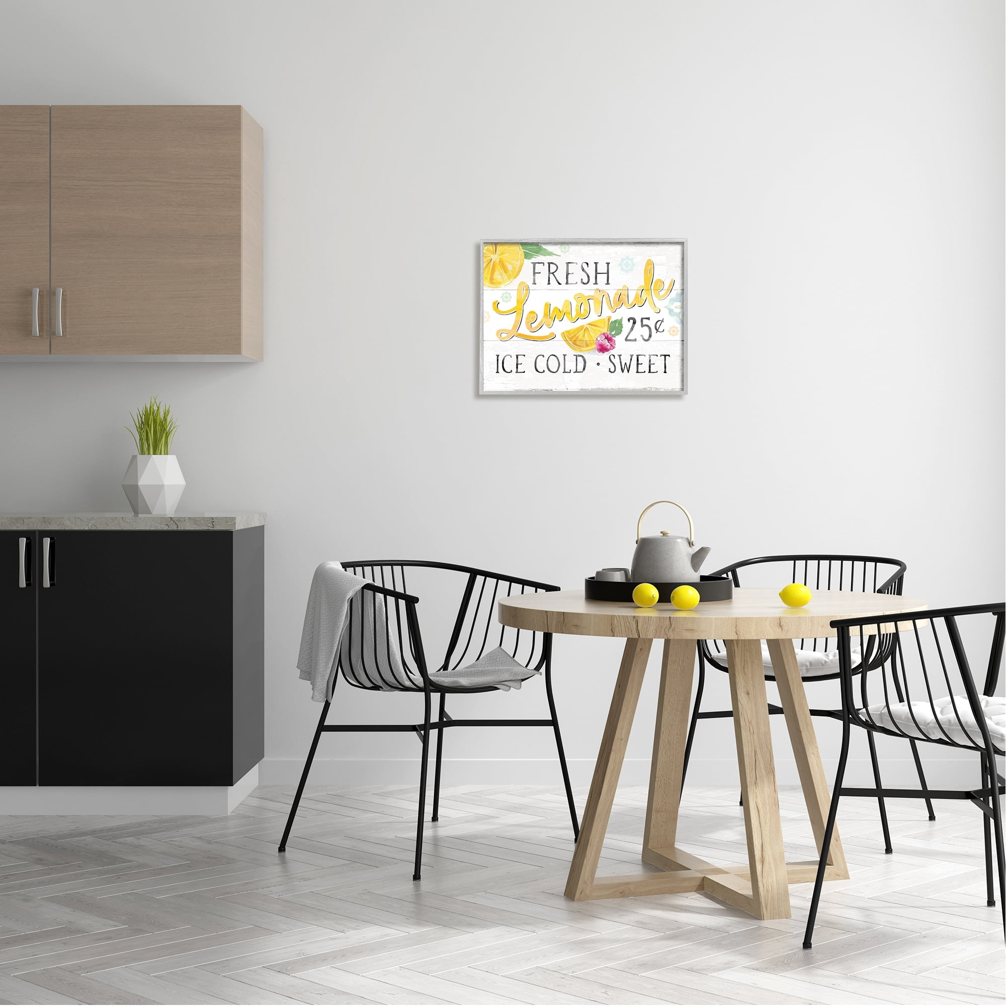 Stupell Industries Fresh Lemonade Rustic Country Citrus Fruit Sign Framed Wall Art, 20 x 16, Design by Courtney Morgenstern