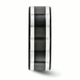 thumbnail image 3 of Edward Mirell Titanium Black Ti & Sterling Silver Inlay 9mm Band Size 8.5, 3 of 4