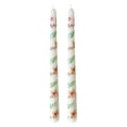 thumbnail image 2 of AHMT Bougies Coniques de 10 Pouces, 2 Pcs, avec Imprimé de Roses Rouges, Bougies à Longue Combustion Non Parfumées et Sans Fumée, Grands Chandeliers avec Mèches en Coton, Idéal pour Mariages, Déco Maison (1-Blanc), 2 of 8