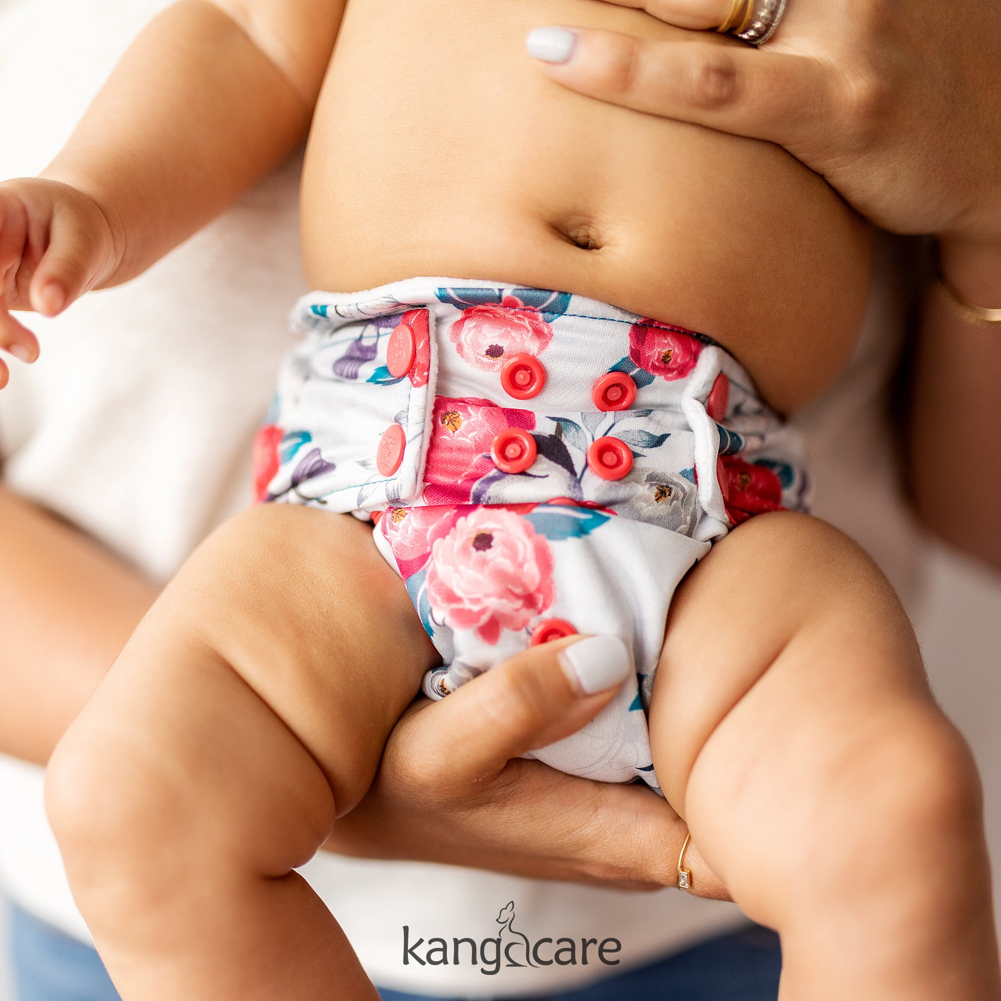 Kanga Care Rumparooz G2 OBV Cloth Diaper Reusable One Size Pocket Diaper with patented Inner Double Gusset 2 pcs Bamboo Rayon Insert Soaker | Lily (6-40+ lbs)