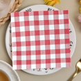 thumbnail image 6 of Rkxzt 20 count Red and White Gingham Paper Napkins Disposable Checkered Napkin Bulk 6.3 x 6.3 in Classic Plaid Napkin for Dinner Picnic BBQ Christmas New Year Birthday Party, 6 of 6