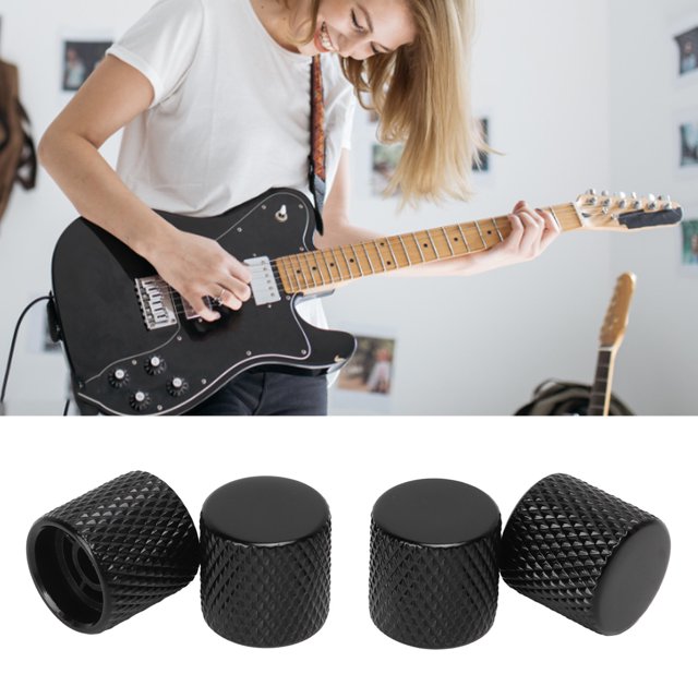 4Pcs Potentiometer Knob, Electric Guitar Control Knob Wide Compatibility Guitar Accessory Knobs Electric Guitar Parts
