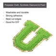 thumbnail image 3 of Uxcell 4Pcs Chenille Letter Patches Iron on Letter Patches Green U Alphabet Decorative Repair Embroidered Patches, 3 of 5
