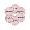 thumbnail image 7 of 13 Inch Round Placemats Set of 6, Happy Birthday Non Slip Heat Insulation PP Table Mats, Pink Modern Abstract Art Washable Place Mats for Kitchen Dining Party Table Decor, 7 of 7