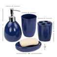 thumbnail image 7 of Home Basics 4 Piece Ceramic Bath Accessory Set, Navy, 7 of 7