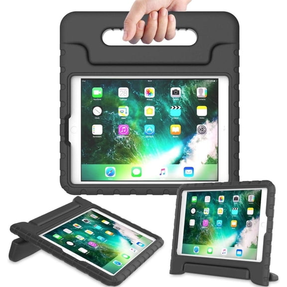 ENTRONIX Kids Case for iPad A18 (2026), Shockproof EVA Foam Protective Cover with Handle Stand, Black