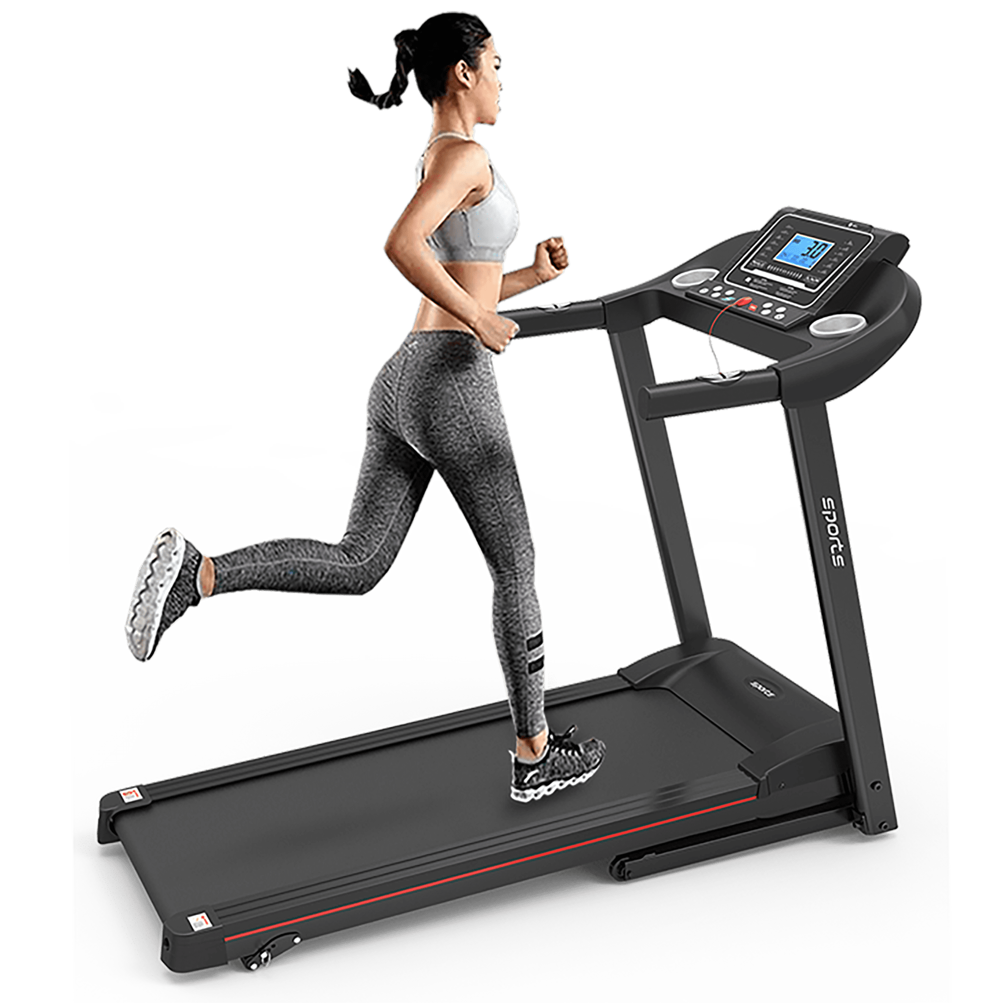 Home Foldable Treadmill with Incline, Folding Treadmill for Home Workout, Electric Walking Treadmill Machine 5" LCD Screen 250 LB Capacity MP3