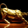 thumbnail image 5 of Feng Shui Fortune Brass Bull Statue, Sculpture Home Decoration Golden Copper Bull Represents Good Luck of Career, 5 of 8